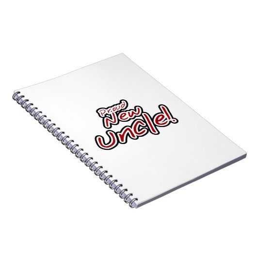 新しい誇りを持った叔父の赤と黒の文字ギフト ノートブック (右側)
