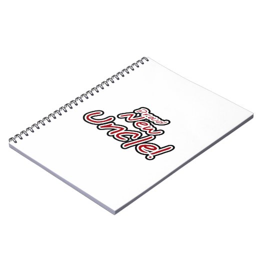 新しい誇りを持った叔父の赤と黒の文字ギフト ノートブック (左側)