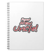 新しい誇りを持った叔父の赤と黒の文字ギフト ノートブック (正面)