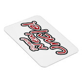 新しい誇りを持った叔父の赤と黒の文字ギフト マグネット (右側)