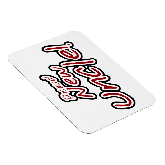 新しい誇りを持った叔父の赤と黒の文字ギフト マグネット (右側)