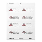 新しい誇りを持った叔父の赤と黒の文字ギフト ラベル (フルシート)