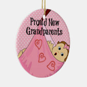 新しい誇りを持った祖父母 – ピンク セラミックオーナメント (右)
