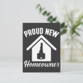 新しい誇りを持ったHomeOwnerプロパティ引っ越し祝いパーティー ポストカード (スタンド正面)