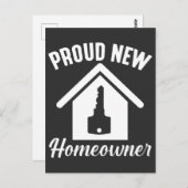 新しい誇りを持ったHomeOwnerプロパティ引っ越し祝いパーティー ポストカード (正面/裏面)