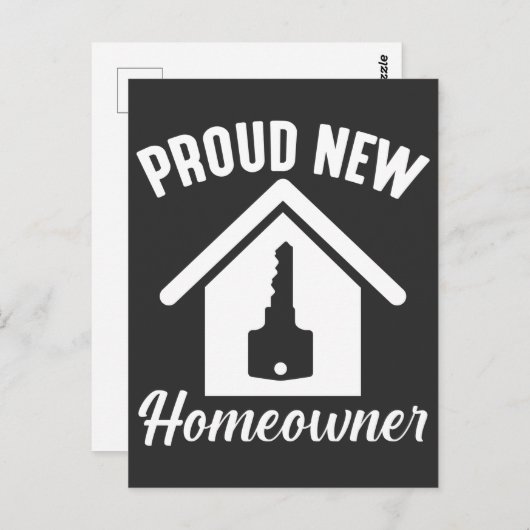 新しい誇りを持ったHomeOwnerプロパティ引っ越し祝いパーティー ポストカード (正面/裏面)
