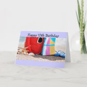 新しい誕生日に「13番目の10代の若者」 カード (正面)