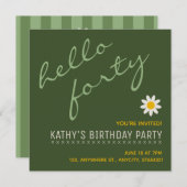 新しい誕生日パーティーの招待状 | オーダーメイドのカード 招待状 (正面/裏面)