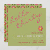 新しい誕生日パーティーの招待 | カスタム名刺 招待状 (正面/裏面)