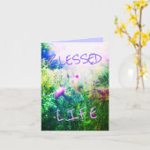 新しい賛美されたVERDEの生命挨拶状 カード (黄色い花)