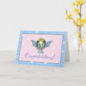 新しい赤ちゃんのお誕生おめでとうカード カード (黄色い花)