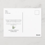 新しい赤ちゃんの現代的な感謝のポストカード - 3枚の写真 ポストカード (裏面)