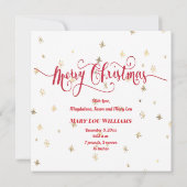 新しい赤ちゃんの発表　メリークリスマス シーズンカード (裏面)