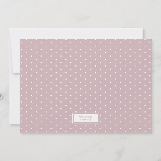 新しい赤ちゃんの誕生のお知らせ 案内状 (裏面)