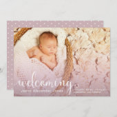 新しい赤ちゃんの誕生のお知らせ 案内状 (正面/裏面)