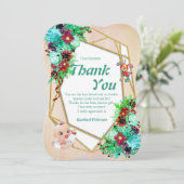 新しい赤ちゃんへの感謝のカード 招待状 (スタンド正面)