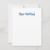 新しい赤ちゃん男の子のカード 招待状 (裏面)