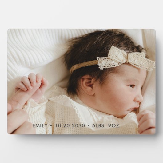 新しい赤ちゃん フォトプラーク (正面)