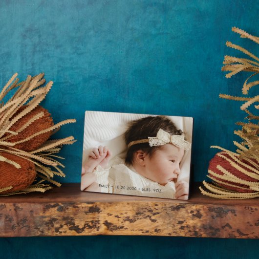 新しい赤ちゃん フォトプラーク (側面)