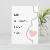 新しい赤ちゃん/妊娠中の私たち と バンプ 愛してるよ かわいい カード (スタンド正面)