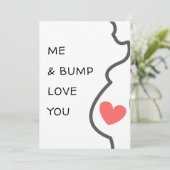 新しい赤ちゃん/妊娠中の私たち 私たちの小さなふたえちゃんが愛してるよ カード (スタンド正面)