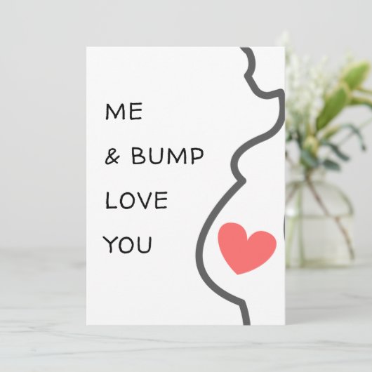 新しい赤ちゃん/妊娠中の私たち 私たちの小さなふたえちゃんが愛してるよ カード (スタンド正面)