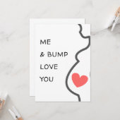 新しい赤ちゃん/妊娠中の私たち 私たちの小さなふたえちゃんが愛してるよ カード (正面/裏面インサイチュ)
