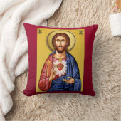 新しい赤の神の息子イエス・キリスト クッション (ブランケット)