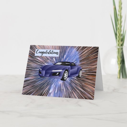 新しい車おめでとうカードスポーツモデル カード (正面)