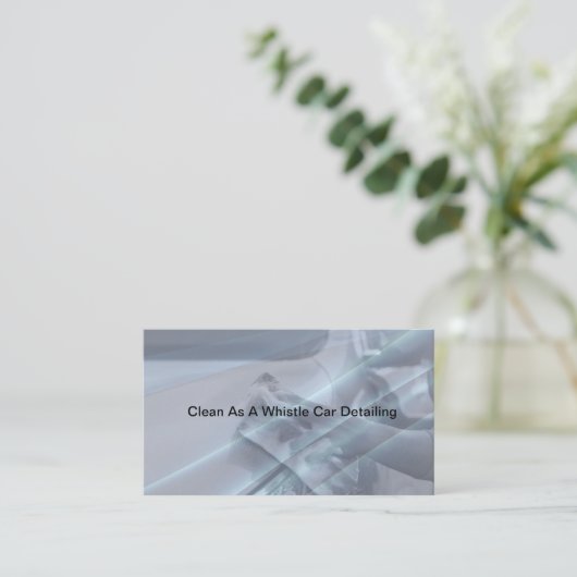 新しい車の車の詳細サービス 名刺 (スタンド正面)