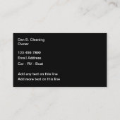 新しい車の車の詳細サービス 名刺 (裏面)