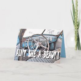 新しい車、カードのおめでとう カード