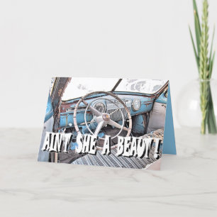 新しい車、カードのおめでとう カード