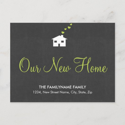 新しい転居先はがき 案内ポストカード (正面)