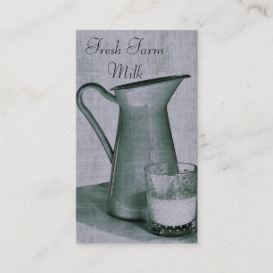 新しい農場のオーガニックなミルクの名刺のテンプレート 名刺