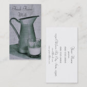 新しい農場のオーガニックなミルクの名刺のテンプレート 名刺 (正面/裏面)