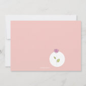 新しい追加ピンクの写真妊娠のお知らせ 案内状 (裏面)