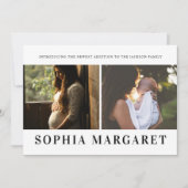 新しい追加フォト誕生のご紹介 案内状 (正面)