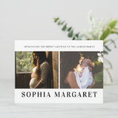 新しい追加フォト誕生のご紹介 案内状 (スタンド正面)