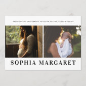 新しい追加フォト誕生のご紹介 案内状 (正面)