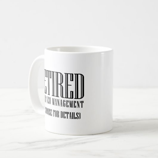 新しい退職した管理のマグカップの下 コーヒーマグカップ (正面左)