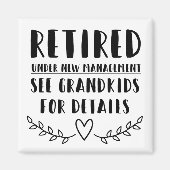 新しい退職した管理下に マグネット (正面)