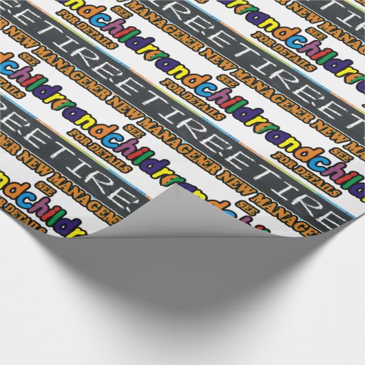 新しい退職した管理下に ラッピングペーパー (角)