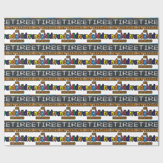 新しい退職した管理下に ラッピングペーパー (フラット)