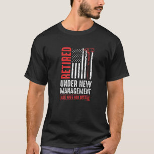 新しい退職した管理妻の下で詳細シン Tシャツ