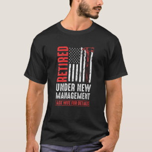 新しい退職した管理妻の下で詳細シン Tシャツ