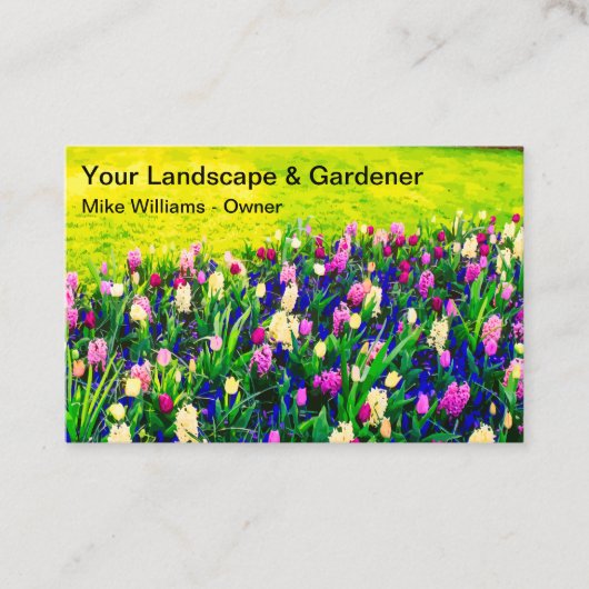 新しい造園と庭師の名刺 名刺 (正面)