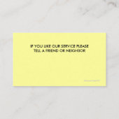 新しい造園の名刺 名刺 (裏面)