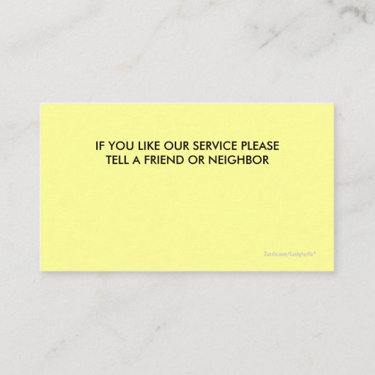 新しい造園の名刺 名刺 (裏面)