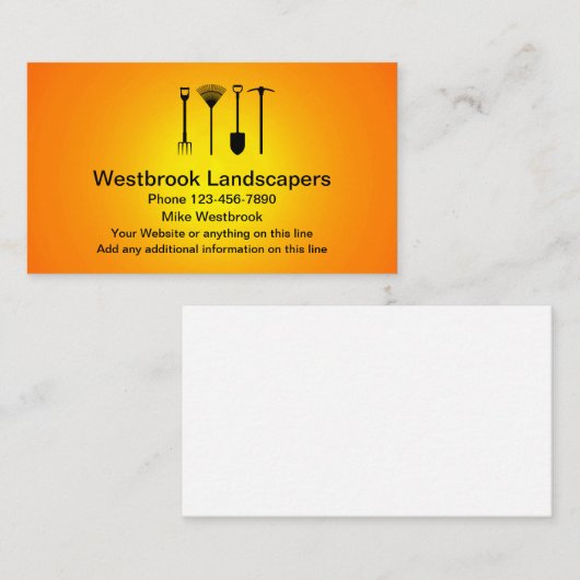 新しい造園名刺デザイン 名刺 (正面/裏面)